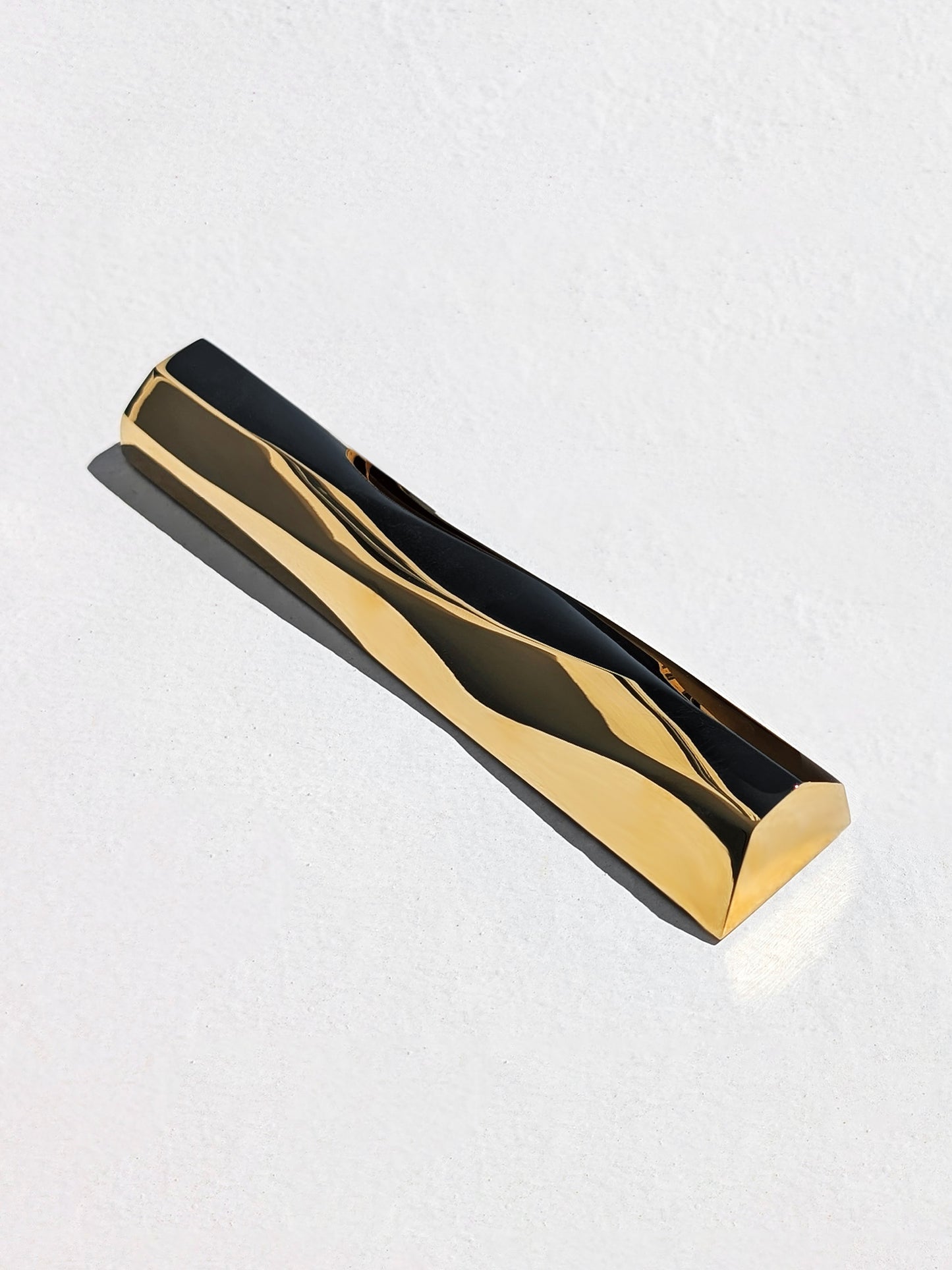 WAVE Mezuzah | Polished Gold Aluminum