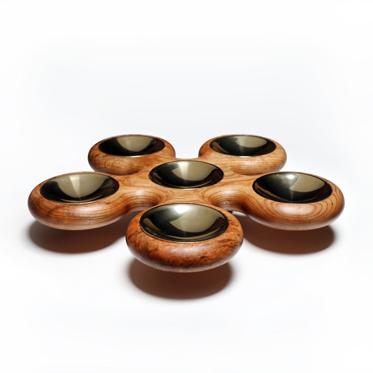 Fidget Spinner Seder Plate - Cherry Burl