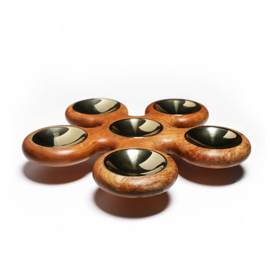 Fidget Spinner Seder Plate - Cherry Burl