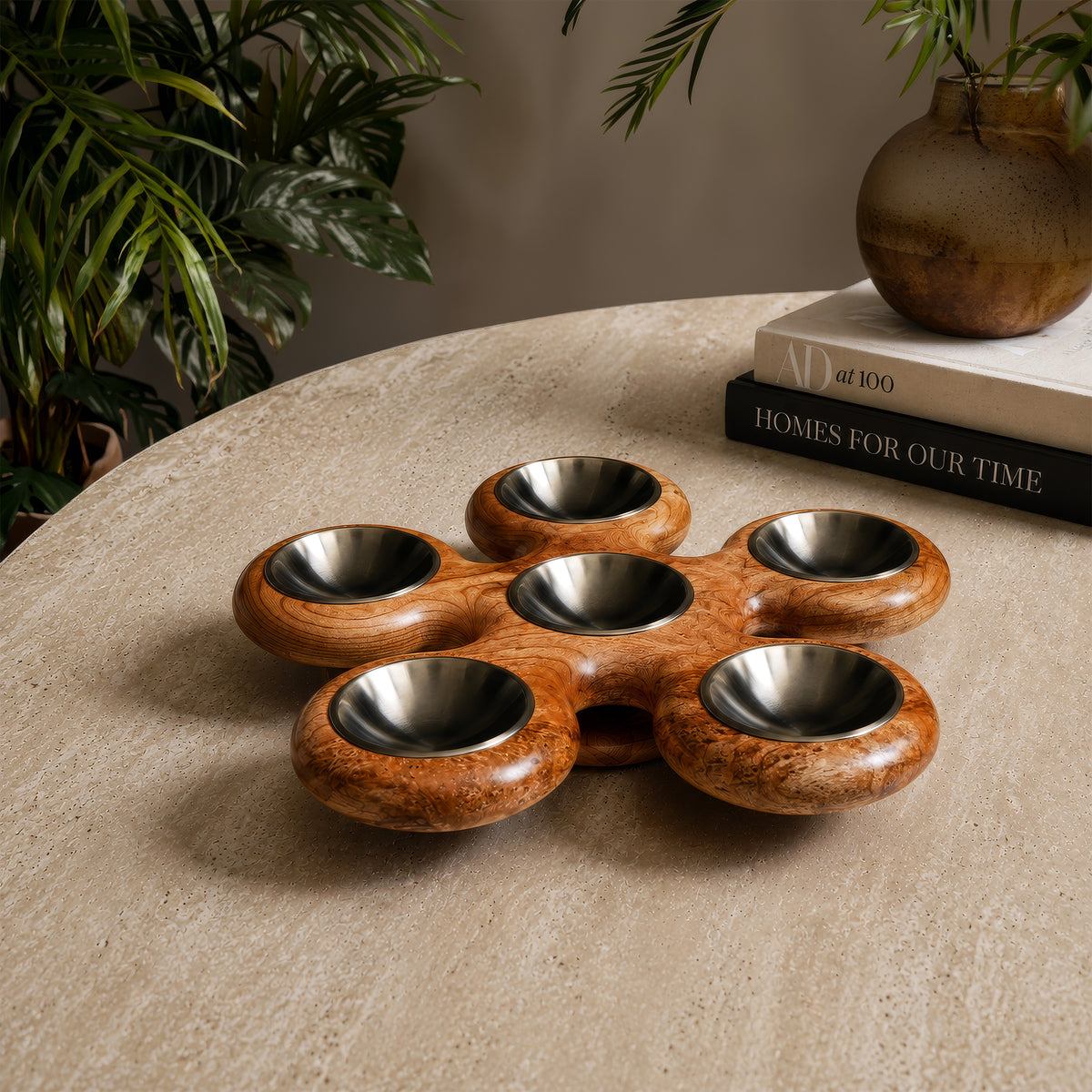 Fidget Spinner Seder Plate - Cherry Burl