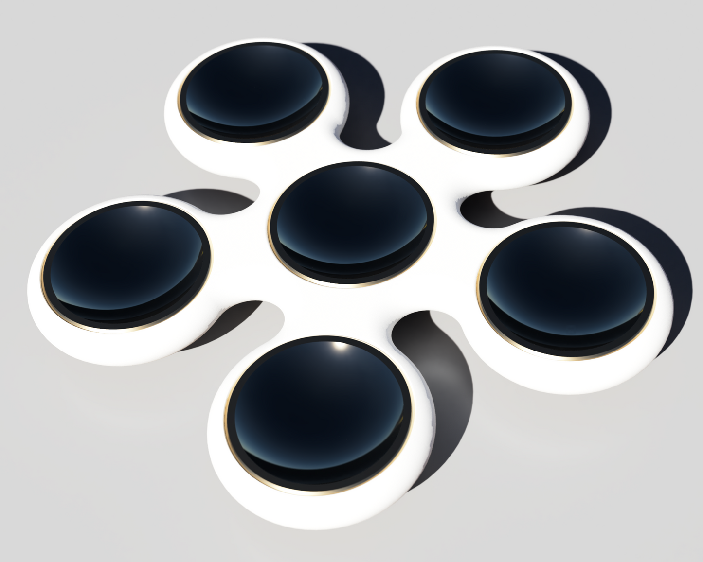 Fidget Spinner Seder Plate - Matte White