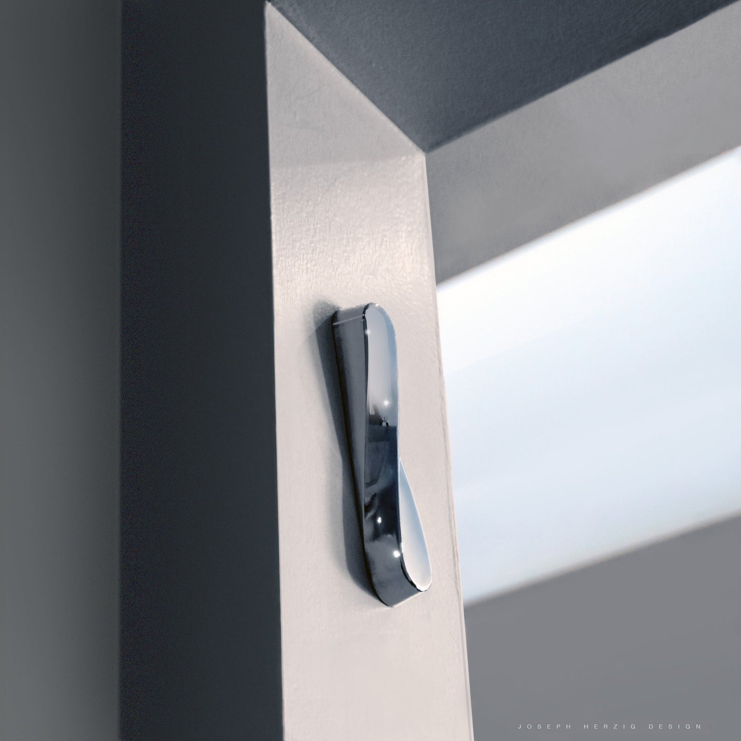 TWIST Mezuzah | Polished Silver Chromed Aluminum