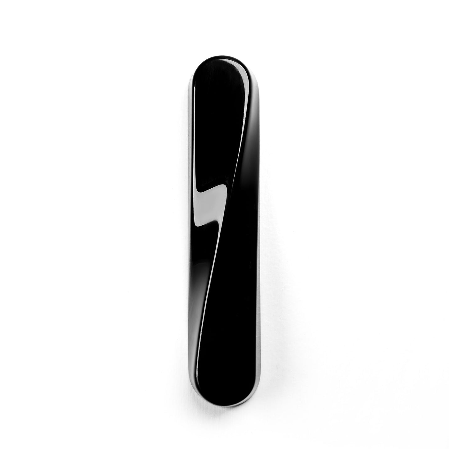 TWIST Mezuzah | Gloss Black Aluminum