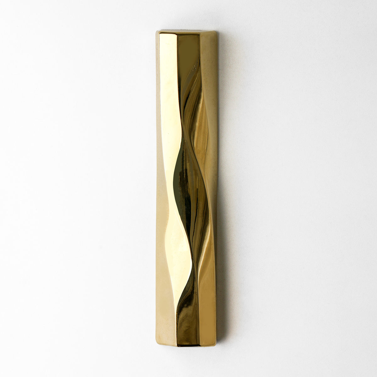 WAVE Mezuzah | Polished Gold Aluminum