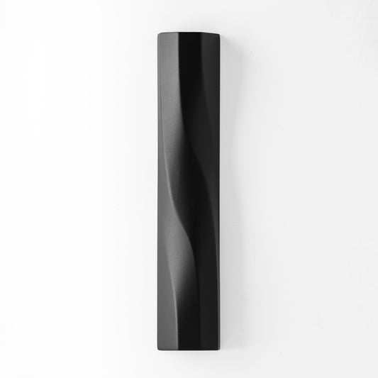 WAVE Mezuzah | Matte Black Aluminum