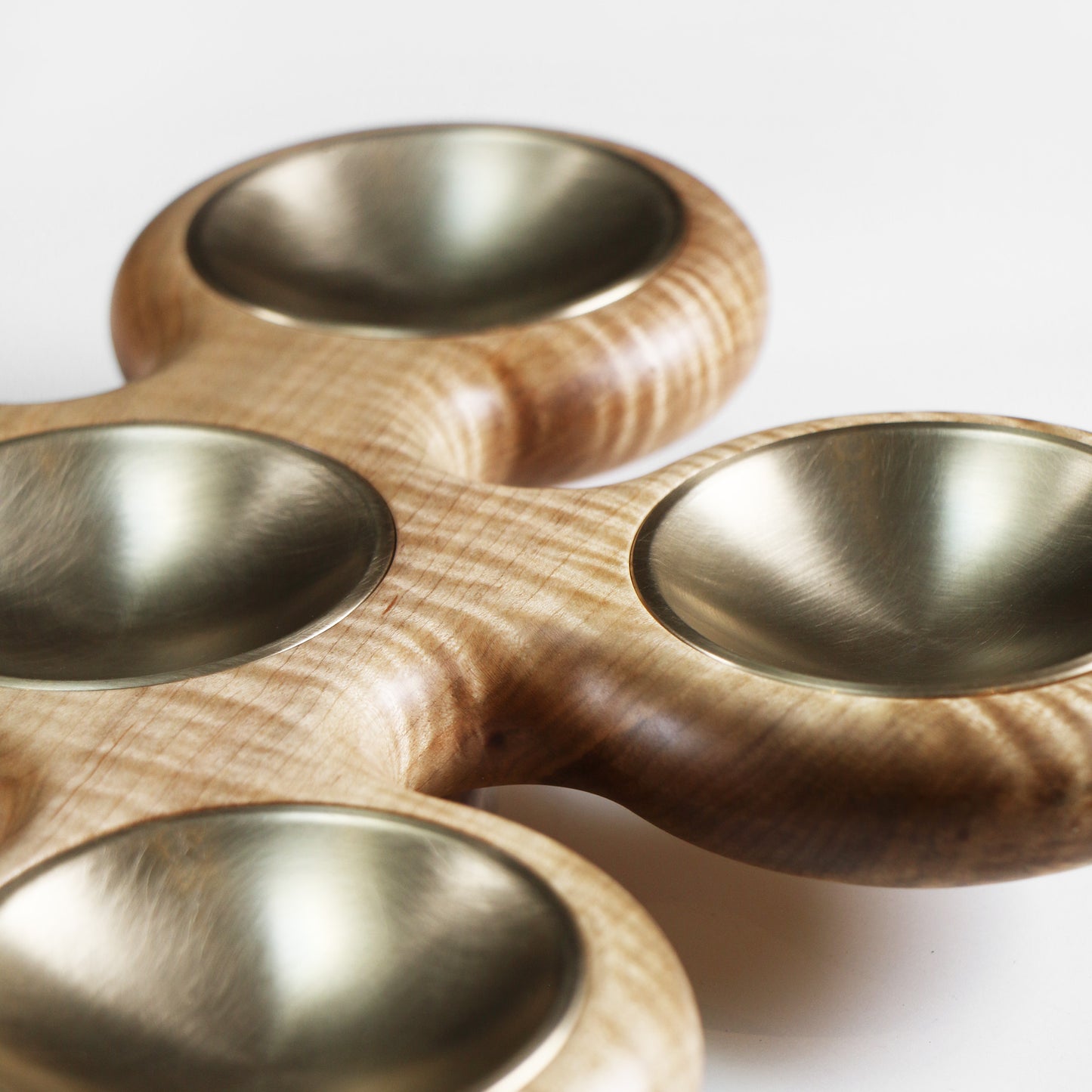 Fidget Spinner Seder Plate - Curly Maple