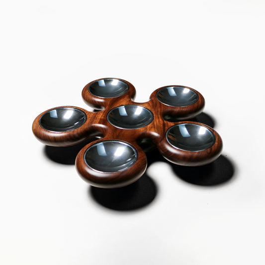 Fidget Spinner Seder Plate - Walnut #2