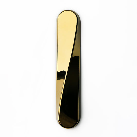 TWIST Mezuzah | Polished Gold Chromed Aluminum