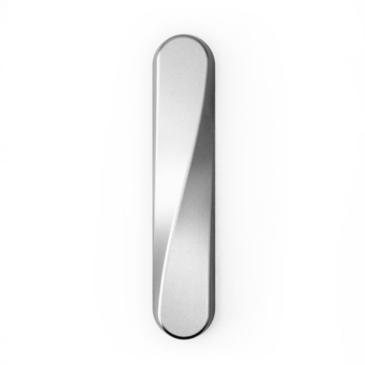 TWIST Mezuzah | Satin Silver Aluminum